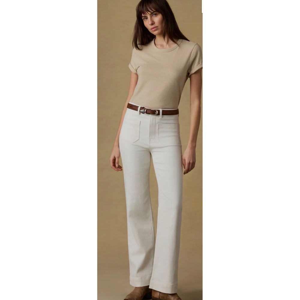 Faherty Sunwashed Tee Deep Sand Beige Organic Cotton Slub T-Shirt‎ Size XL NEW